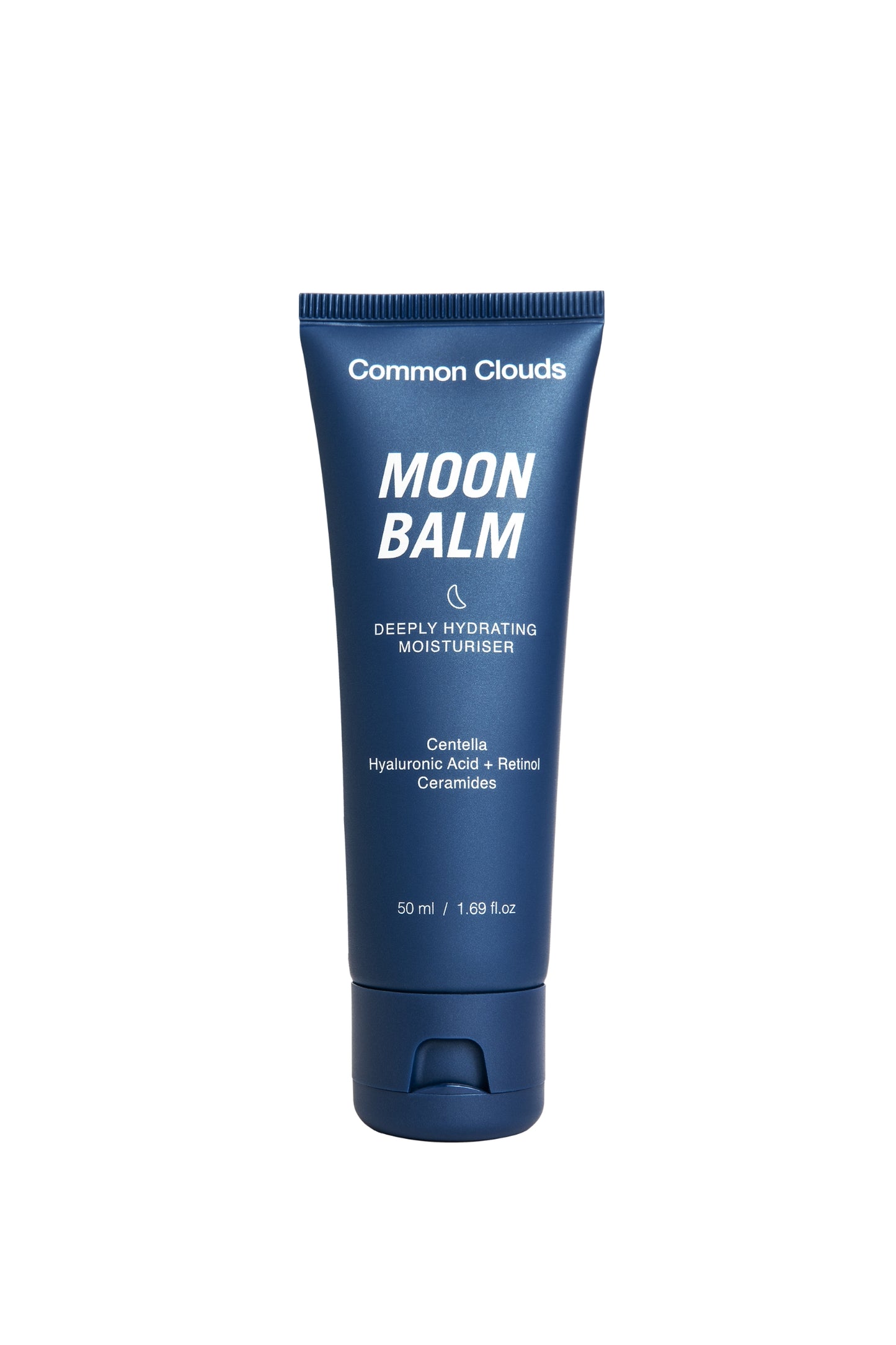 Tube of Common Clouds Moon Balm deeply hydrating moisturiser with retinol on white background