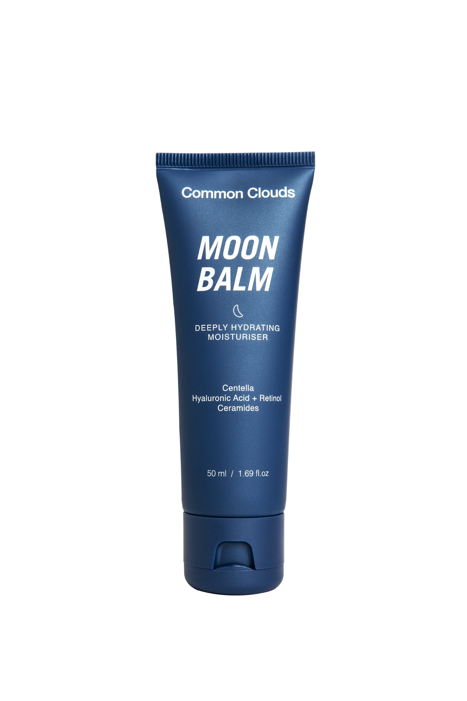 Tube of Common Clouds Moon Balm deeply hydrating moisturiser with retinol on white background