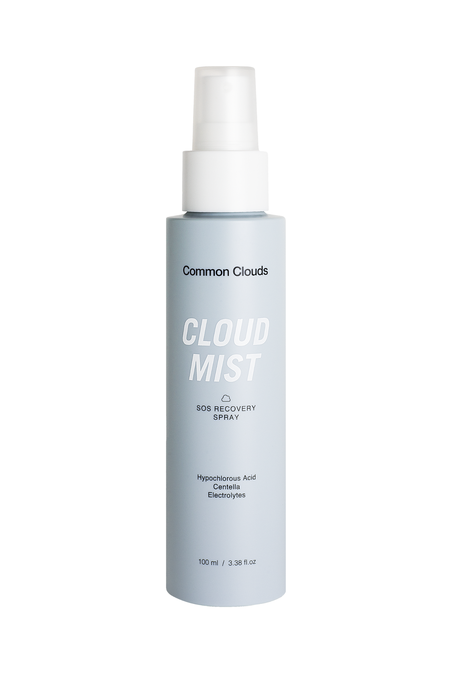 Common Clouds Cloud Mist SOS recovery spray bottle on a white background