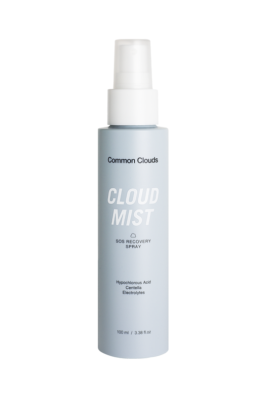 Common Clouds Cloud Mist SOS recovery spray bottle on a white background